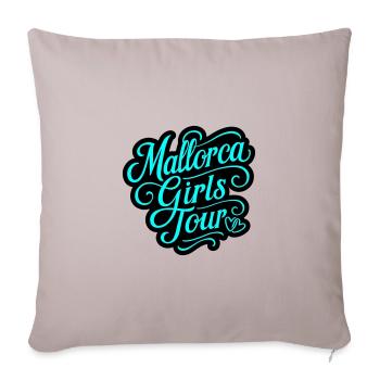 Mallorca Girls Tour Coeur - Housse de coussin décorative 45 x 45 cm - taupe clair - Devant