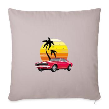 Classic retro red car - Sofa pillowcase 17,3'' x 17,3'' (45 x 45 cm) - light taupe - Front