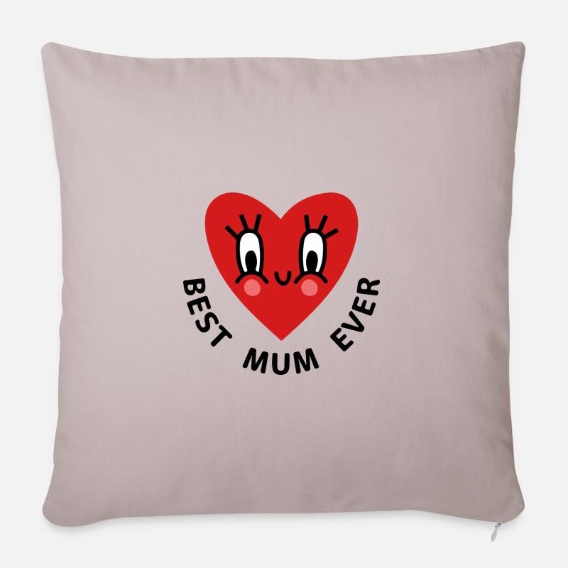 La meilleure maman de tous les temps - Housse de coussin décorative 45 x 45 cm - taupe clair