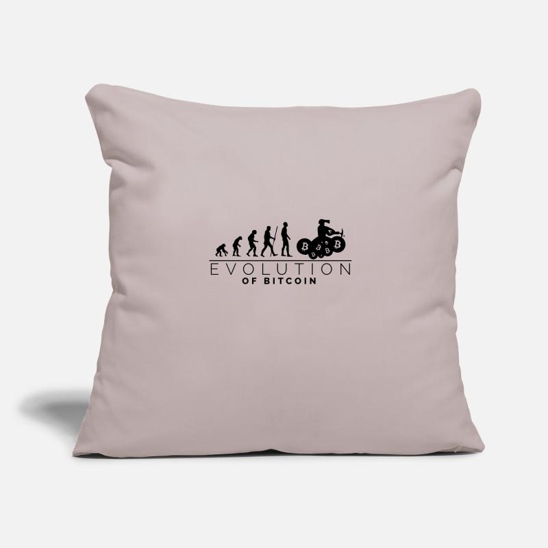 Evolution du Bitcoin Housse de coussin décorative 45 x 45 cm