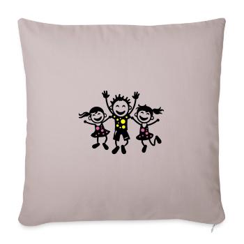 Groupe de maternelle Kids Joy - Housse de coussin décorative 45 x 45 cm - taupe clair - Devant