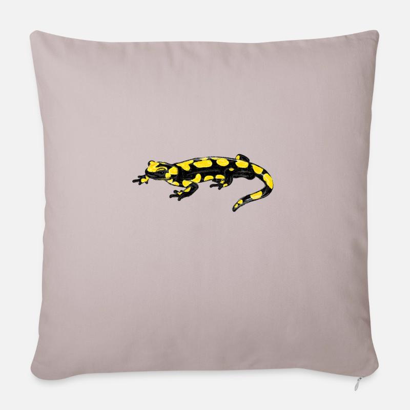 Feuersalamander / Fire Salamander I - Sofakissenbezug 45 x 45 cm - helles Taupe
