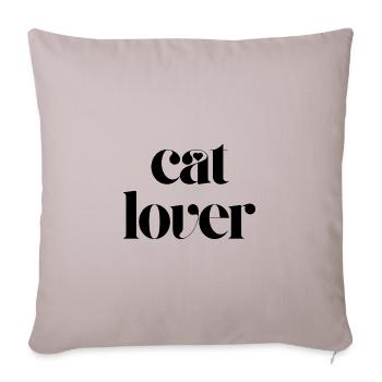 cat lover - Sofa pillowcase 17,3'' x 17,3'' (45 x 45 cm) - light taupe - Front