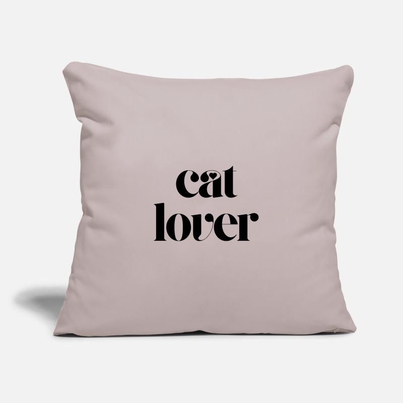 Amoureux des chats Housse de coussin décorative 45 x 45 cm