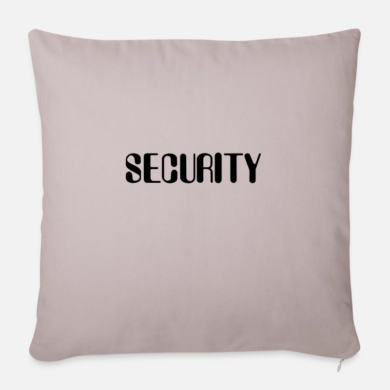 Sicherheit - Security - Sofakissenbezug 45 x 45 cm - helles Taupe