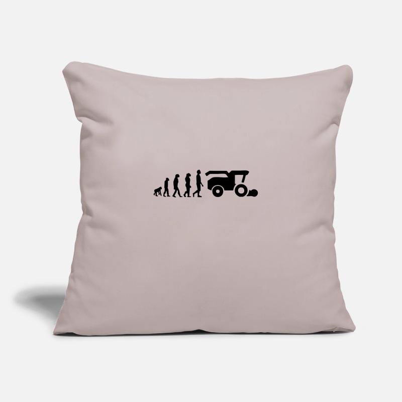 Moissonneuse évolution Housse de coussin décorative 45 x 45 cm