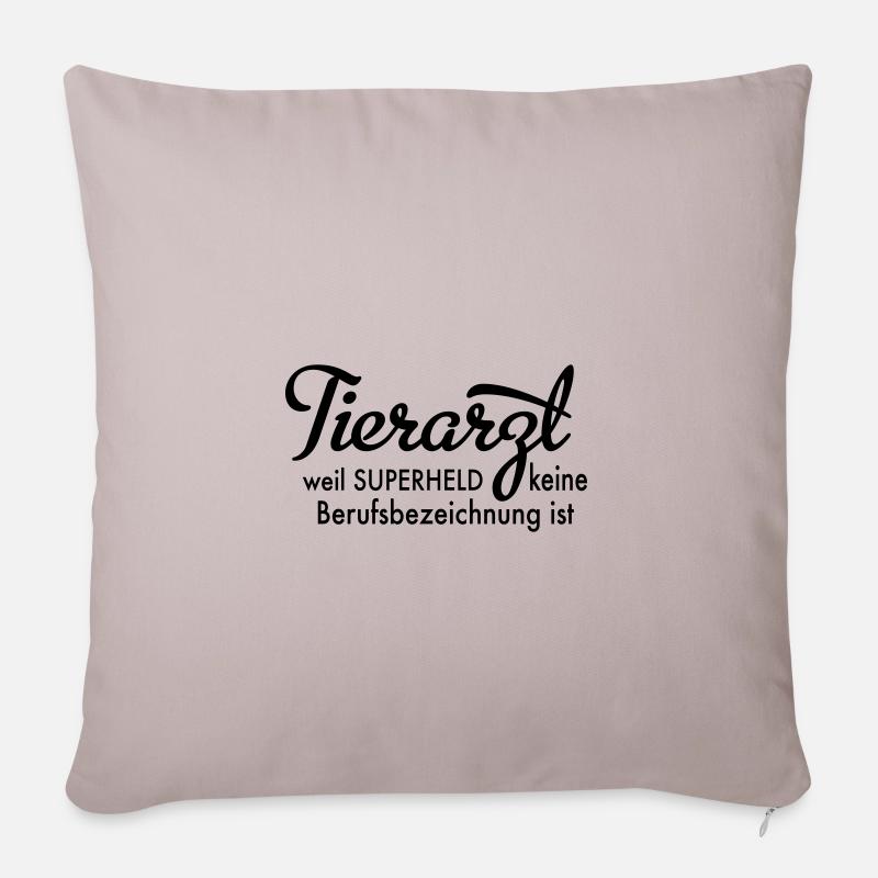 Tierarzt - Sofakissenbezug 45 x 45 cm - helles Taupe