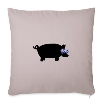 sau ski goggles 2 - Sofa pillowcase 17,3'' x 17,3'' (45 x 45 cm) - light taupe - Front