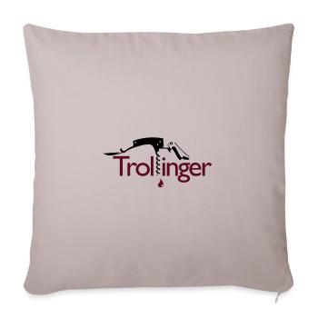 Trollinger - Sofakissenbezug 45 x 45 cm - helles Taupe - Vorne