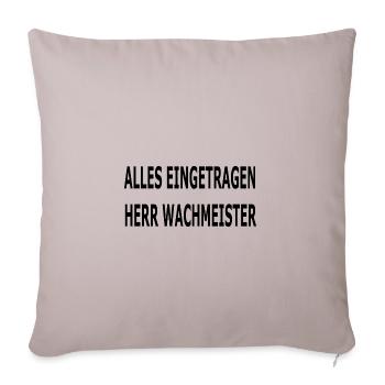 Alles eingetragen - Sofakissenbezug 45 x 45 cm - helles Taupe - Vorne