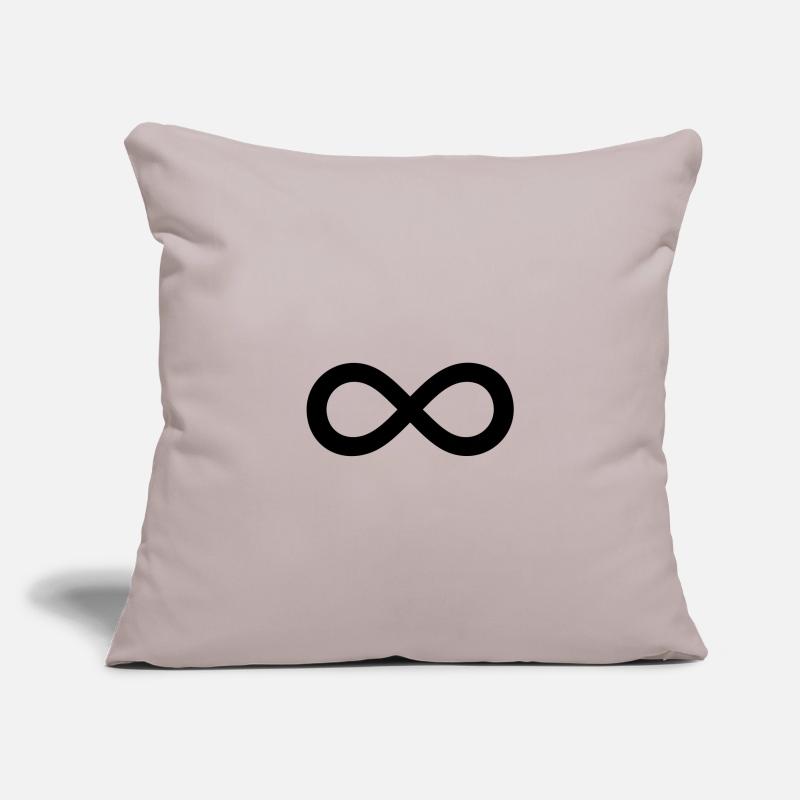 Infinity black Infinity symbol Sofa pillowcase 17,3'' x 17,3'' (45 x 45 cm)