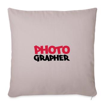 Photographer - Housse de coussin décorative 45 x 45 cm - taupe clair - Devant