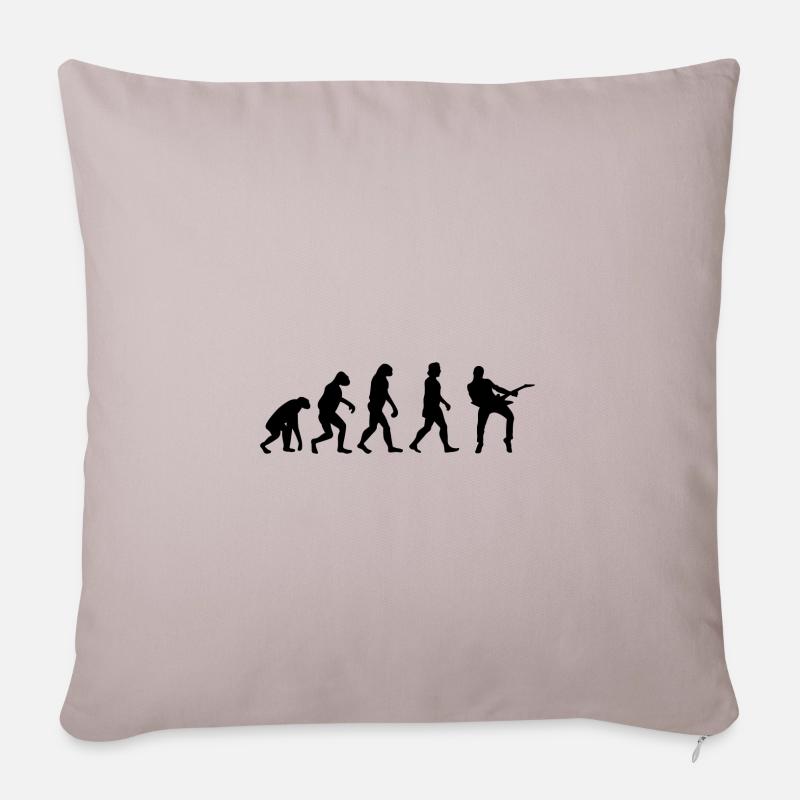 Gitarrist Evolution E-Gitarre Band Geschenk - Sofakissenbezug 45 x 45 cm - helles Taupe