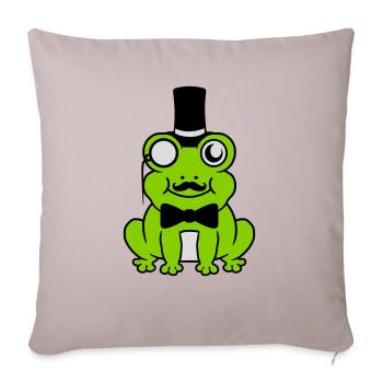 Sir Frog Gentlemen Cylinder - Sofa pillowcase 17,3'' x 17,3'' (45 x 45 cm) - light taupe - Front
