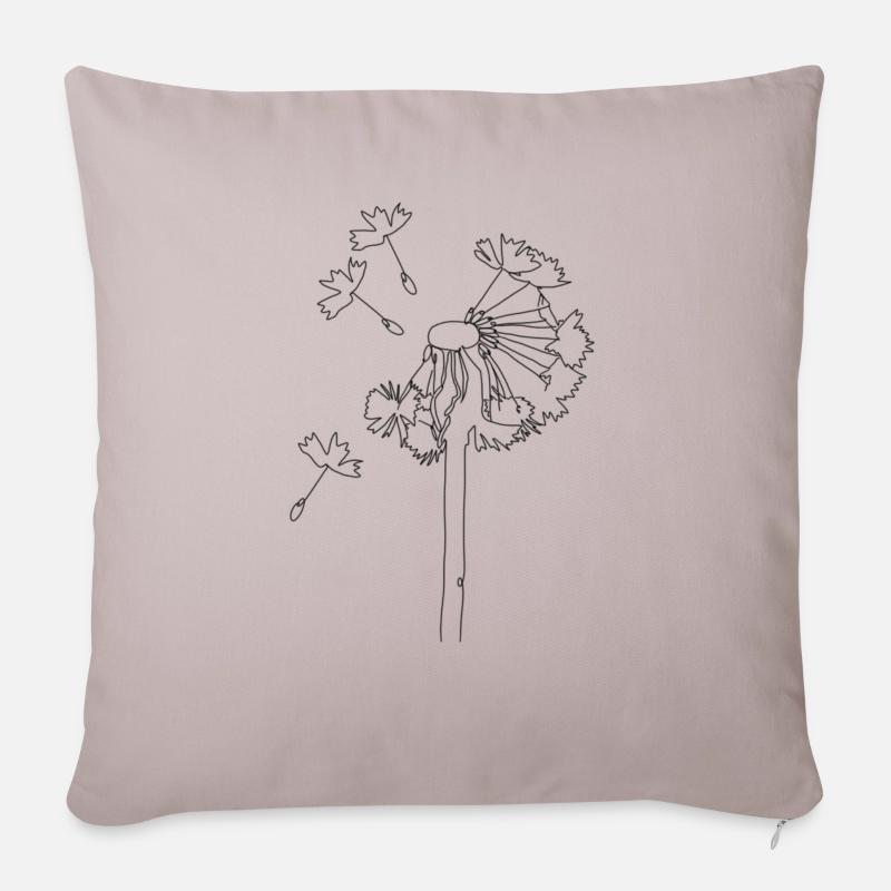 Pusteblume - Sofakissenbezug 45 x 45 cm - helles Taupe