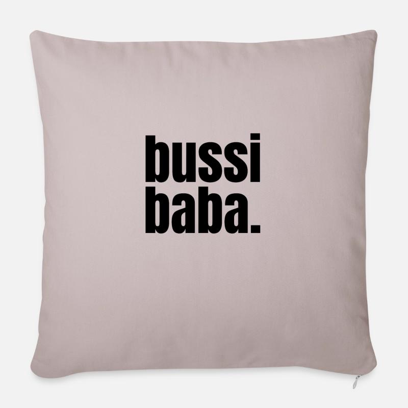 Bussi Baba. - Sofakissenbezug 45 x 45 cm - helles Taupe