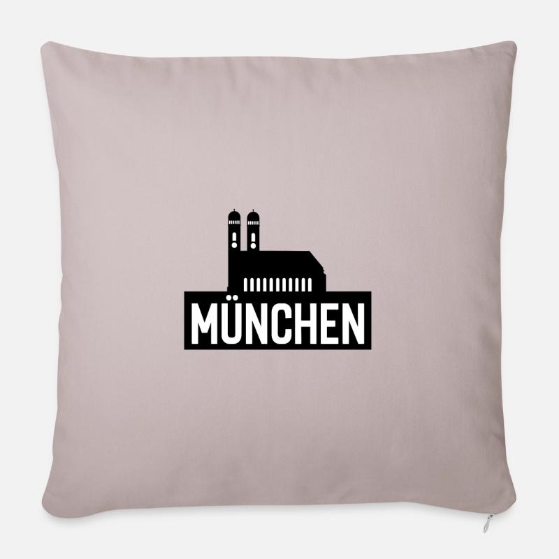 MÜNCHEN - Sofakissenbezug 45 x 45 cm - helles Taupe
