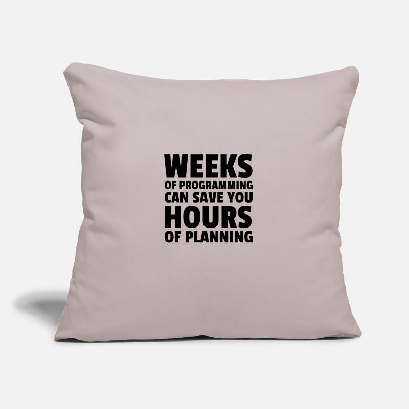 Plan your programming. Sofa pillowcase 17,3'' x 17,3'' (45 x 45 cm)