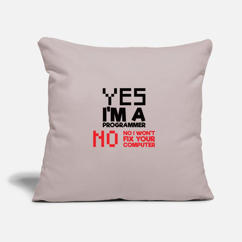 Ja Ich bin ein Programmierer Informatik Computer Sofakissenbezug 45 x 45 cm