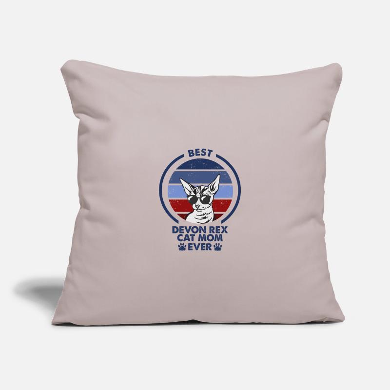 Cat Mom - Devon Rex Cat Sofa pillowcase 17,3'' x 17,3'' (45 x 45 cm)