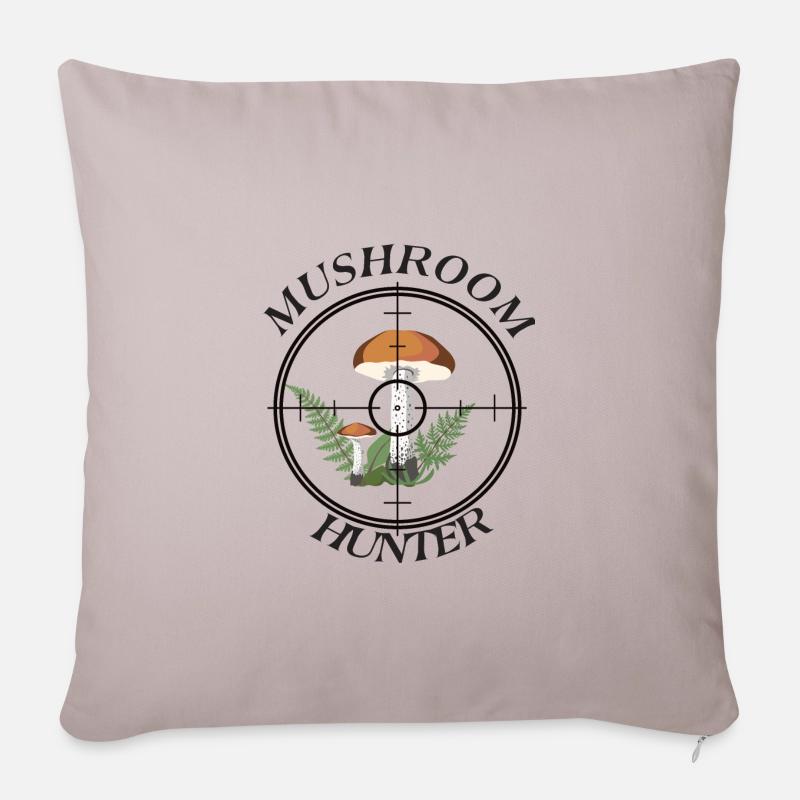 MUSHROOM HUNTER - Sofakissenbezug 45 x 45 cm - helles Taupe