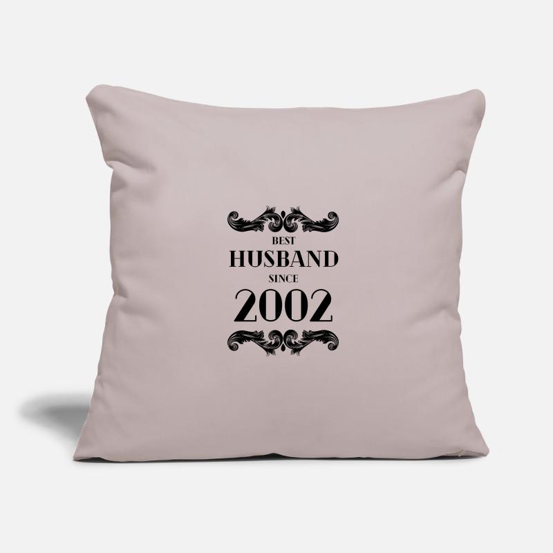 Bester Ehemann seit 2002 Hochzeitstag Sofakissenbezug 45 x 45 cm