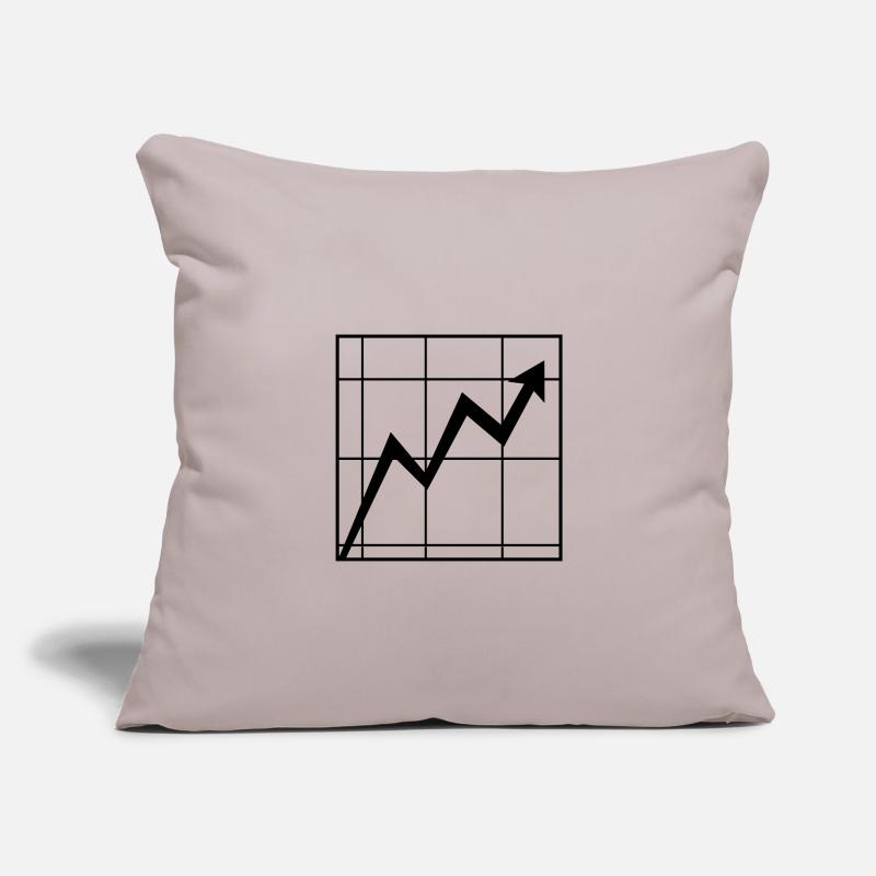 Graphique du cours de l'action Cours de l'action Housse de coussin décorative 45 x 45 cm