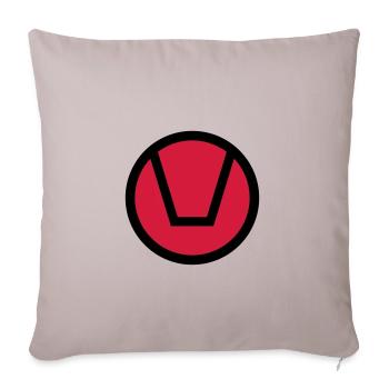 Symbole Libertin international - Housse de coussin décorative 45 x 45 cm - taupe clair - Devant