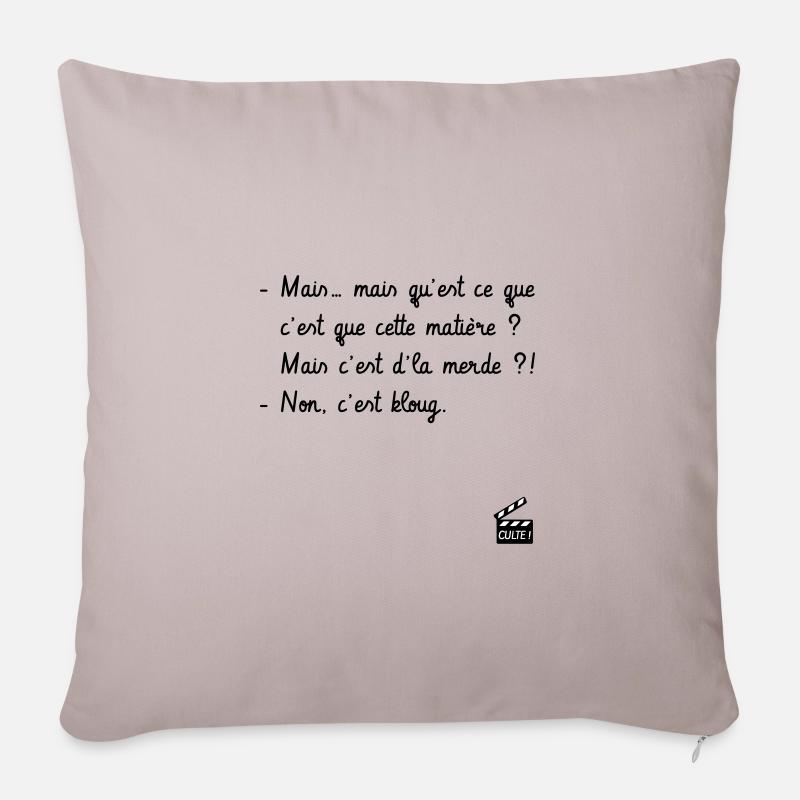 Mais c'est d'la merde ?! Non, c'est kloug - Housse de coussin décorative 45 x 45 cm - taupe clair