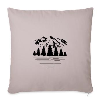 mountains - Sofa pillowcase 17,3'' x 17,3'' (45 x 45 cm) - light taupe - Front
