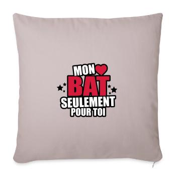 mon coeur bat seulement pour toi - Housse de coussin décorative 45 x 45 cm - taupe clair - Devant