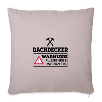 Couvreurs - Housse de coussin décorative 45 x 45 cm - taupe clair - Devant