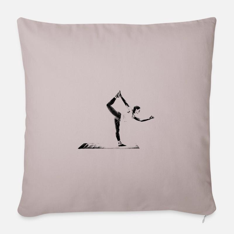 Yoga - Sofakissenbezug 45 x 45 cm - helles Taupe