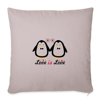 love is love gay pride - Sofa pillowcase 17,3'' x 17,3'' (45 x 45 cm) - light taupe - Front
