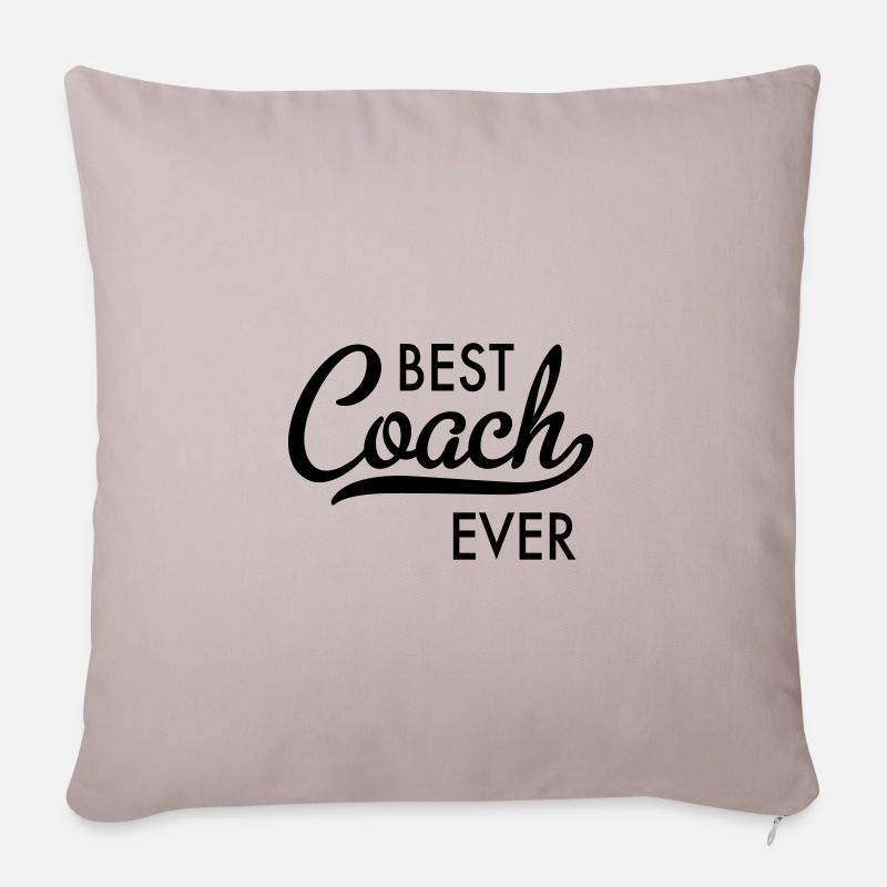 Bester Coach - Sofakissenbezug 45 x 45 cm - helles Taupe
