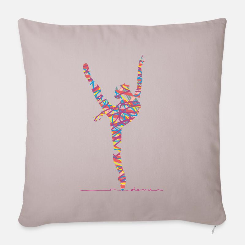 Ballet Tanzen - Sofakissenbezug 45 x 45 cm - helles Taupe