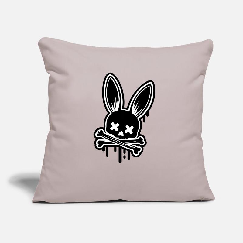 Bunny Skull Easter Skull Sofa pillowcase 17,3'' x 17,3'' (45 x 45 cm)