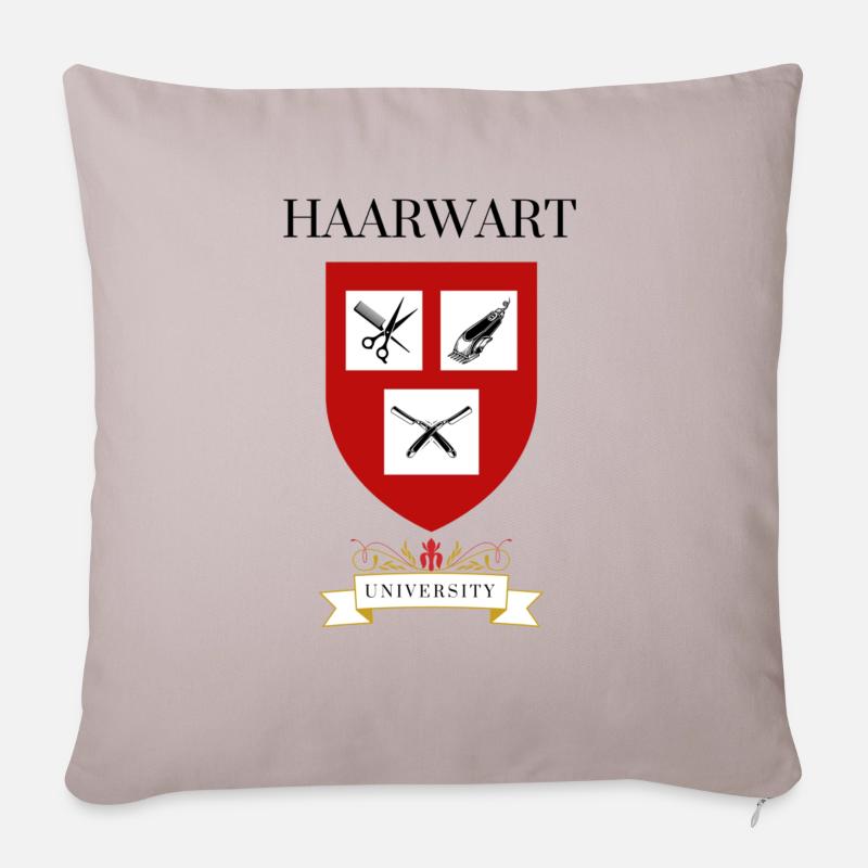 Haarwart University - Sofakissenbezug 45 x 45 cm - helles Taupe