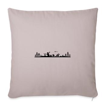 Christmas - Angel Tree Moose Gift Snow - Sofa pillowcase 17,3'' x 17,3'' (45 x 45 cm) - light taupe - Front