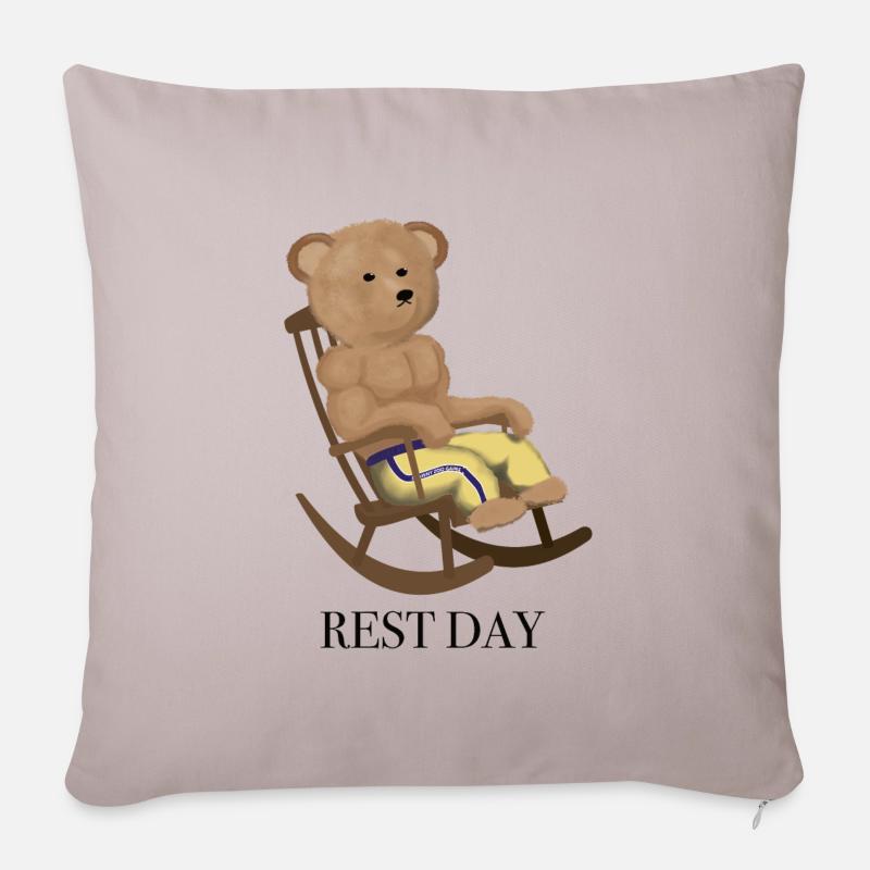 JOUR DE REPOS - Housse de coussin décorative 45 x 45 cm - taupe clair