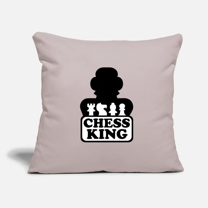 Roi d'échecs Housse de coussin décorative 45 x 45 cm