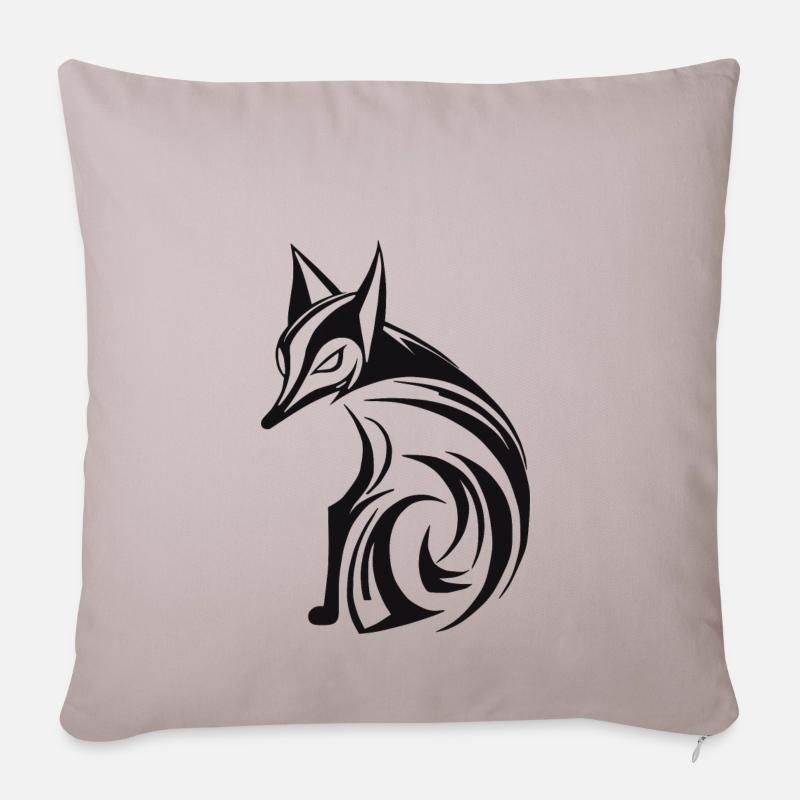 Cute Fox - Sofakissenbezug 45 x 45 cm - helles Taupe