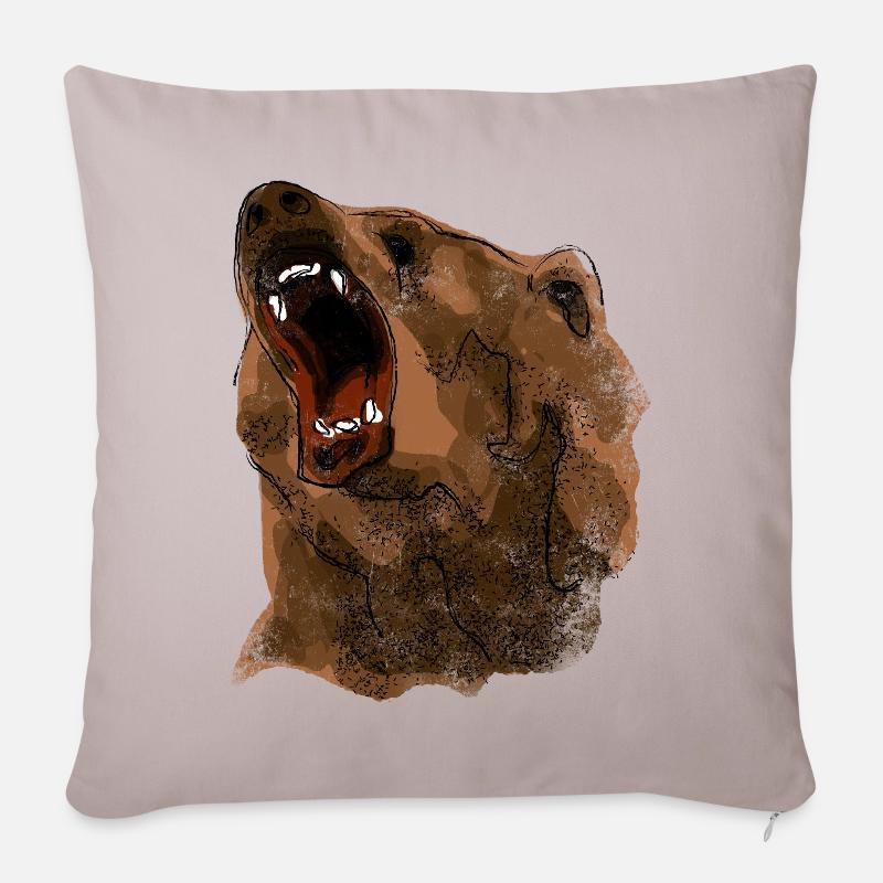 Bär - Sofakissenbezug 45 x 45 cm - helles Taupe
