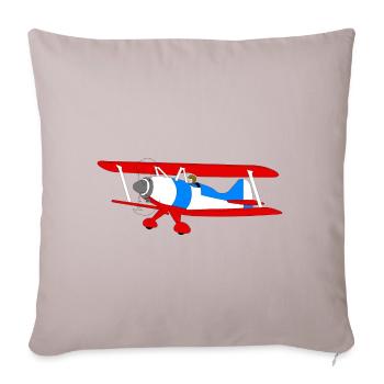 Airplane - Sofa pillowcase 17,3'' x 17,3'' (45 x 45 cm) - light taupe - Front