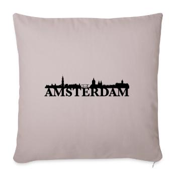 Amsterdam Netherlands skyline gift idea - Sofa pillowcase 17,3'' x 17,3'' (45 x 45 cm) - light taupe - Front