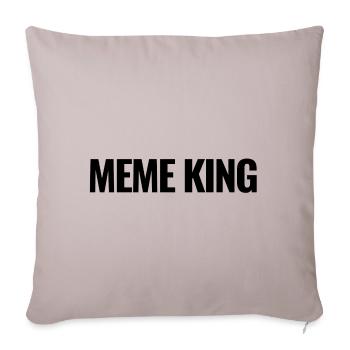 Meme King: Roi des Mèmes (Sombre) - Housse de coussin décorative 45 x 45 cm - taupe clair - Devant