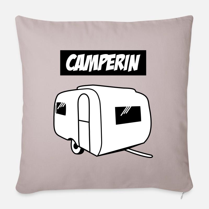 Camperin - Sofakissenbezug 45 x 45 cm - helles Taupe
