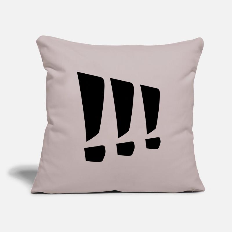point d'exclamation Housse de coussin décorative 45 x 45 cm