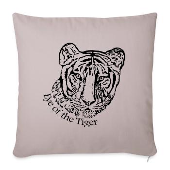 Tiger Eye of the Tiger Rocky Balboa boxen Boxer - Sofakissenbezug 45 x 45 cm - helles Taupe - Vorne