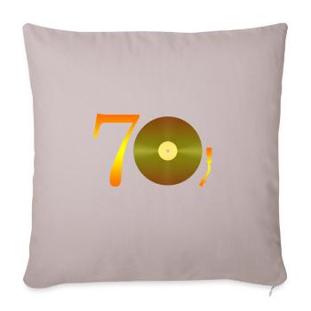 Musique 70 Rétro Vinyle Disco Cadeau - Housse de coussin décorative 45 x 45 cm - taupe clair - Devant